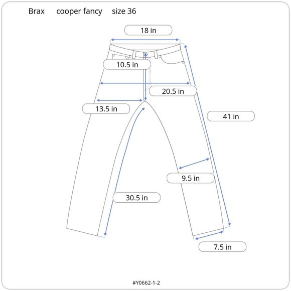 Brax feel good Navy -cooper fancy -regular fit pants Men size 36 - Picture 11 of 11